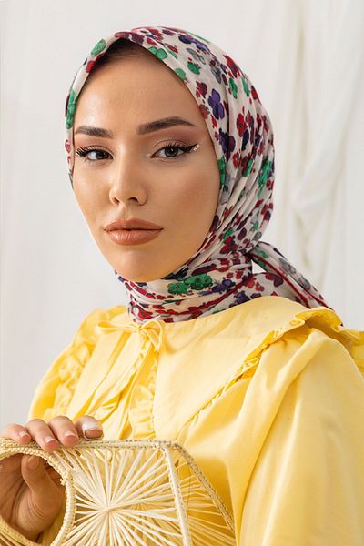 Silk Home Eșarfă din bumbac moale cu model violet