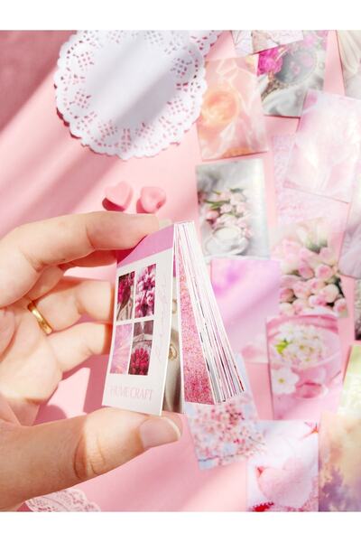 Hume Craft ملصق دفتر الملاحظات الجمالي الوردي كتيب مجلة رصاصة ملصق / دفتر / ملصق جدول الأعمال / ملصق