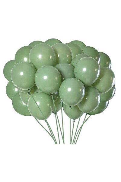Yogi parti Küf Yeşili 12 Inç Pastel Balon 10 Lu