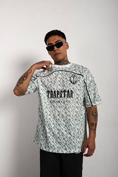 OVERİSE Trapstar Beyaz Dijital Baskı Oversize Unisex Tshirt