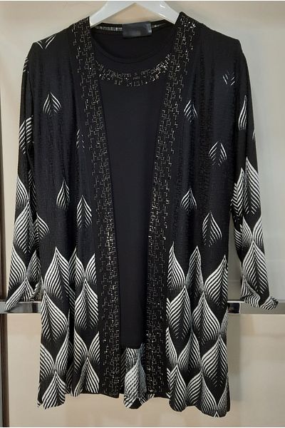 N.Y.YILDIZ Star Inside and Outside Μπλουζάκι Μπλουζάκι Plus Size Διπλό Σετ