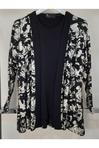 N.Y.YILDIZ Star Inside and Outside Μπλουζάκι Μπλουζάκι Plus Size Διπλό Σετ