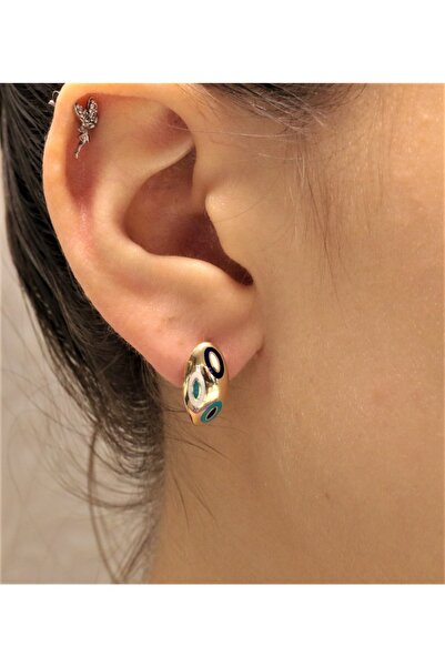 Hakan Güler Kuyumculuk Altın Mineli Oval J Küpe