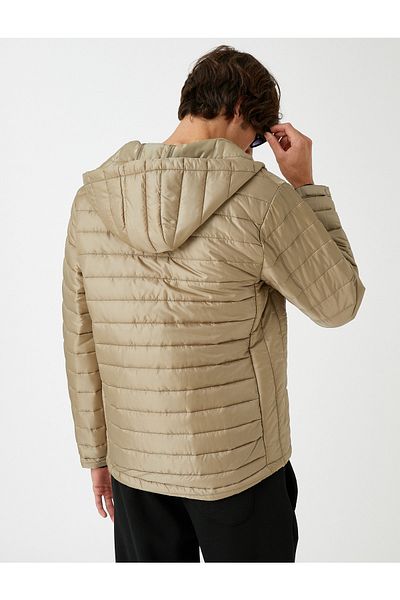 Koton Waterproof Puffer Jacket with Hood and Pocket Detail