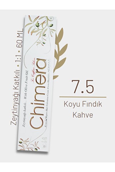CHİMERA Yarı Bitkisel Saç Boyası No 7.5 - Koyu Fındık Kabuğu 60ml