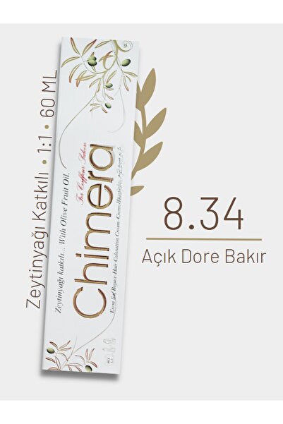 CHİMERA Yarı Bitkisel Saç Boyası No 8.34 - Açık Dore Bakır 60ml