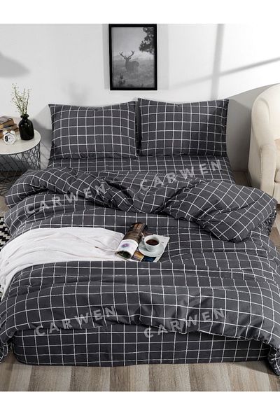 CARWEN TEKSTİL Ranforce Smoked Cotton Double Sheet Set - Elastic, 160x200
