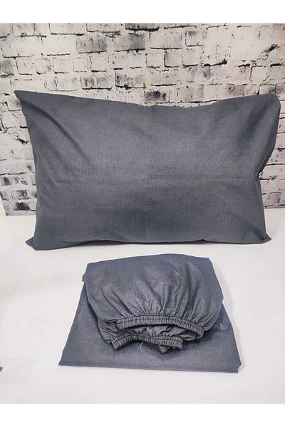 GASEL ÇARŞI Double Cotton Elastic Sheet Set Solid Color