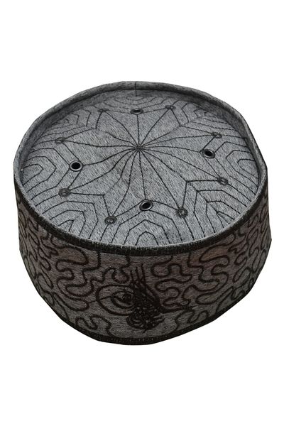 şahinbak Gray Tuğra Molded Skullcap - Rufai T047