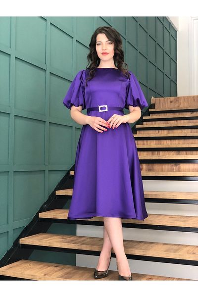 Dans Rochie de damă mov satinat