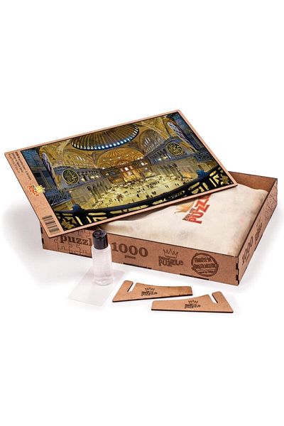 King Of Puzzle Hagia Sophia Mosque - Interior View Wooden Puzzle 1000 Pieces