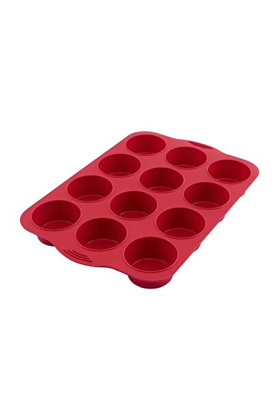 Seram Collection 12'li Yuvarlak Silikon Muffin Kek Kalıbı Kalıbı Bpa Içermez