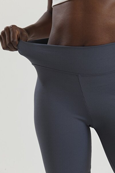 VOSSAX Women's Smoked Ribbed High Waist Recovery Short Shorts Knitted Leggings