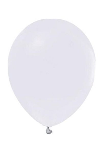 Elara Tasarım Balloon 12 Inch Unprinted Metallic 10 Pieces White