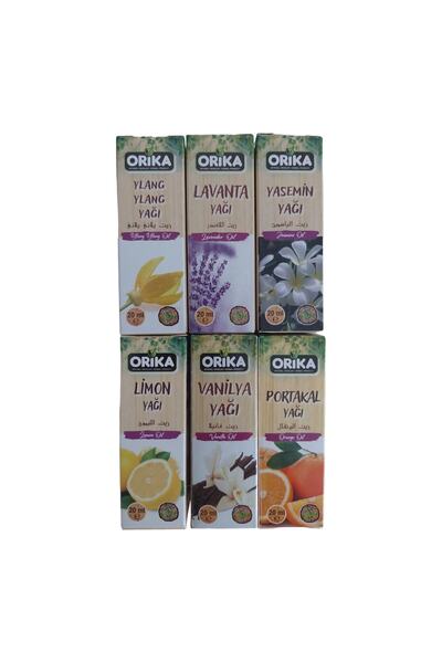 ORİKA Lavanta-ylang Ylang-gül-yasemin-limon-portakal Yağlar Seti 6 adet 20 ml