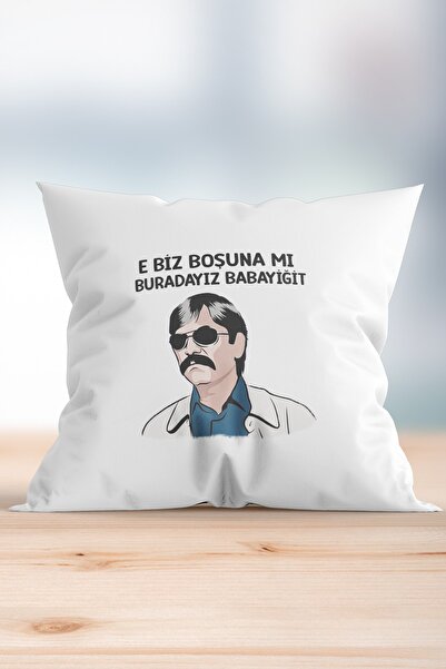 WixelArt Kurtlar Vadisi Pala E Biz Boşuna Mı Buradayız Babayiğit Baskılı Yastık