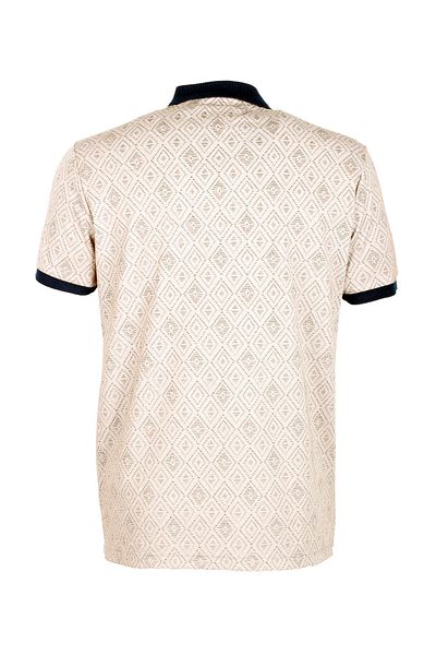 NCS Men's Stone Printed Slim Fit Narrow Cut Polo Collar 100% Cotton T-shirt Ns-cs Jeans 1989