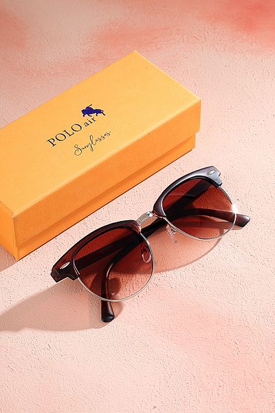Polo Air Női barna ezüst tokos napszemüveg Plg-2076c4