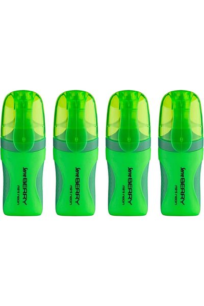 Peak Shine Green Berry Mini Highlighter - Set of 4