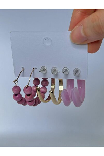 MRK 3lü Halka Çoklu Set Orta Boy Küpe