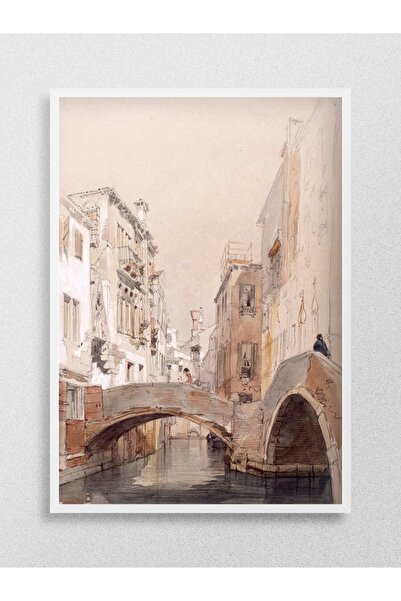 Mudi Store Canal In Venice Tablo Sanatsal Ünlü Ressam Poster Çerçevesiz Yükse...