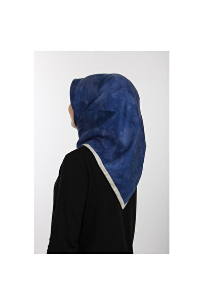 Aker Темно-синій шовковий креп-сатен шарф 7208701-323