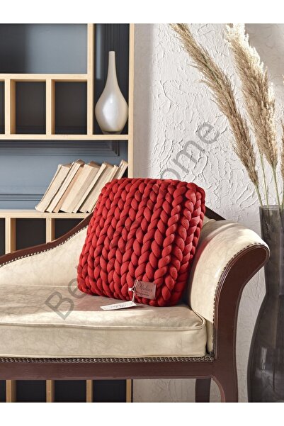 Betires Home Hmy1801 Chunky Örgü Yastık Kiremit