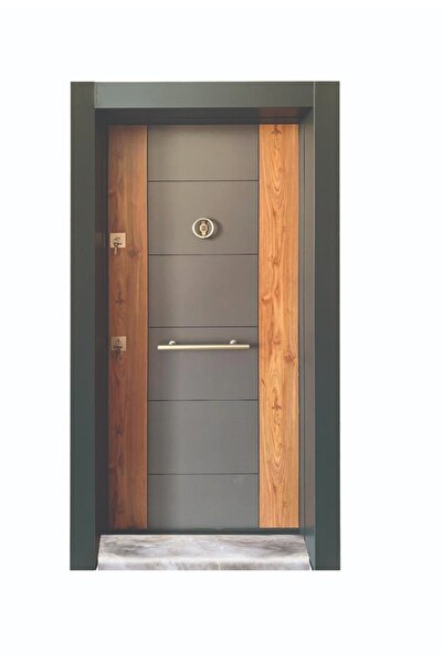 tezwood ahşap kapı sanayi Celik Kapi Tırnaklı Sistem Çelik Kapı, Antrasit Kas...