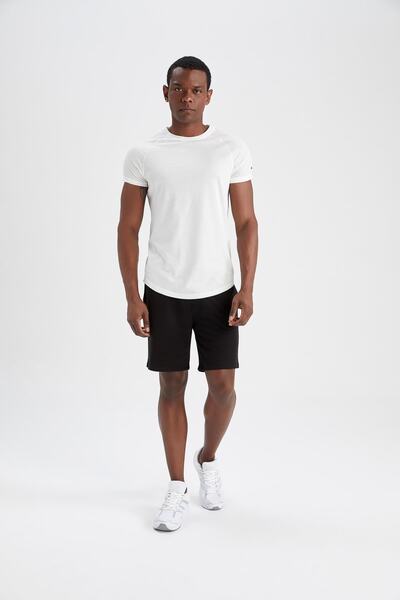DeFacto Fit Long Muscle Fit Crew Neck Short Sleeve T-Shirt