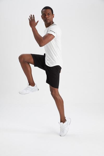 DeFacto Fit Long Muscle Fit Crew Neck Short Sleeve T-Shirt