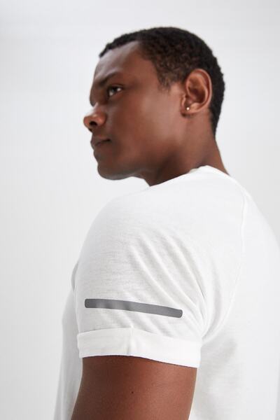 DeFacto Fit Long Muscle Fit Crew Neck Short Sleeve T-Shirt