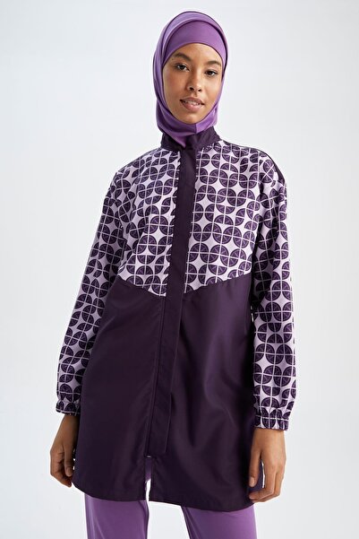 DeFacto Regular Fit Patterned Burkini Hijab Swimsuit