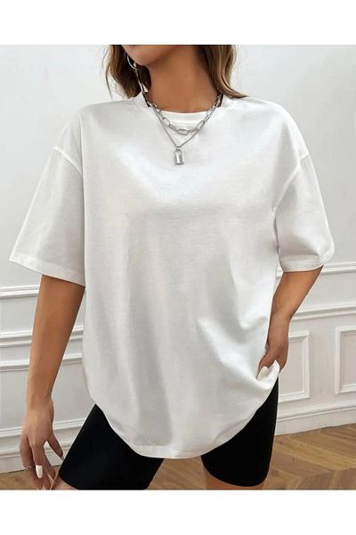 Machetta Tricou oversize din bumbac cu imprimeu Positive Vitality de mărime mare