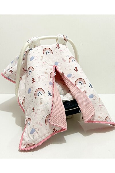 Babycitytr %100 Pamuk Çok Amaçlı Çift Katlı Müslin Puset Örtüsü &amp; Minderi