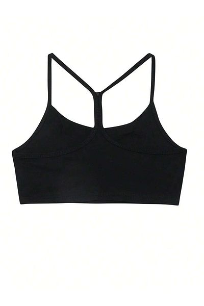 Liona Women's Black Color Swimmer Crop Tank Top