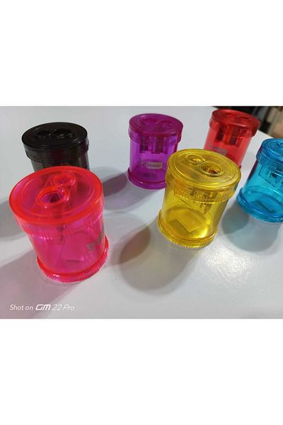 Mikro Large Chamber Pencil Sharpener with Double Opener and Lid (4pcs)