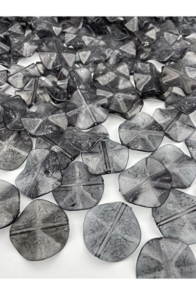 Hedef Bijuteri 100 جرام رمادي / لون مدخن 36 ملم نموذج مسطح منحني متصدع خرز أك...