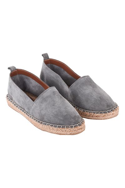 Moosefield Women's Gray Genuine Leather Handmade Espadrille