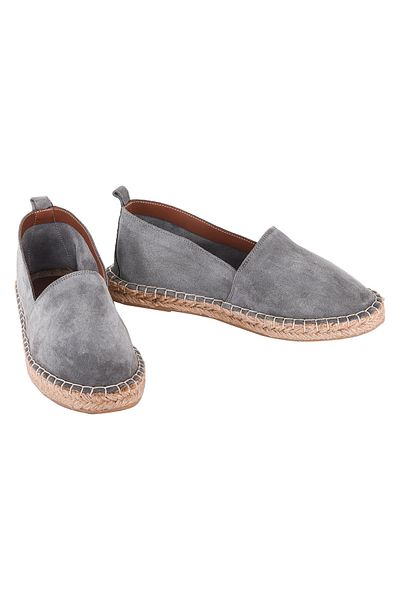 Moosefield Women's Gray Genuine Leather Handmade Espadrille