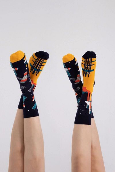 Pijamaevi Boxed 2 Pairs - Space Pattern - Women's Sock Socks - Scented Quality