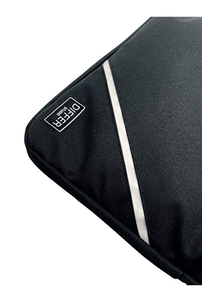 Differ Studio 13-14-15,6 инча черен кожен детайл унисекс калъф/чанта за лаптоп/макбук/ноутбук