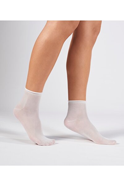 Forwena Șosete pentru femei, fără cusături, din colecția White Glitter