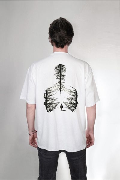 Darkia Μπλουζάκι Unisex με τυπωμένο σχέδιο, εμπρός πίσω, τυπωμένο διπλής όψης, υπερμεγέθη