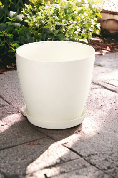 Melkan Home Dekoratif Begonya Saksı 12 Litre Beyaz