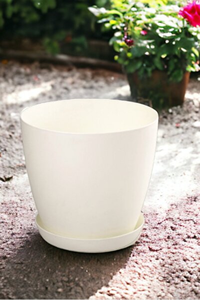Melkan Home Dekoratif Begonya Saksı 12 Litre Beyaz
