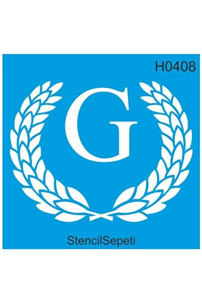 DERYA DESİNG ART 20X20Cm Letter g Pattern Stencil Template - Sth06