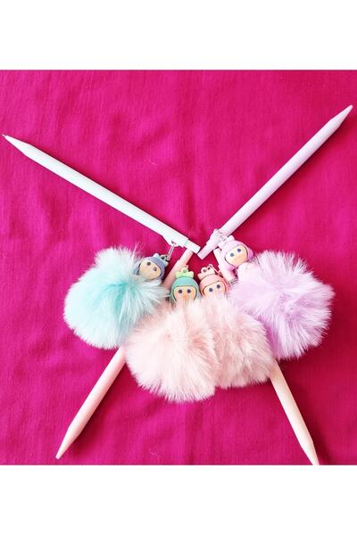 Modellino Cute Princess Pompom 07-Prong Pen - 1 Piece Turquoise