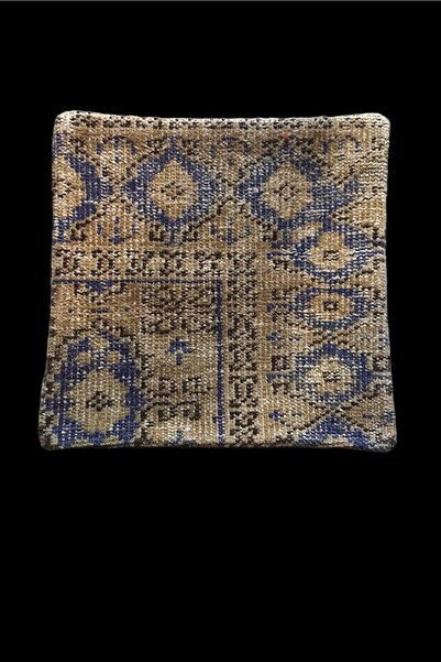 Ottoman Pouffe Art Deco El Dokuması Özel Seri Halı Vintage Kırlent Minder 40x...