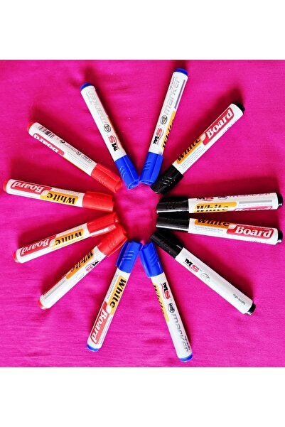 Modellino 12li Ms Beyaz Tahta Kalemi - 4 Mavi 4 Siyah 4 Kırmızı