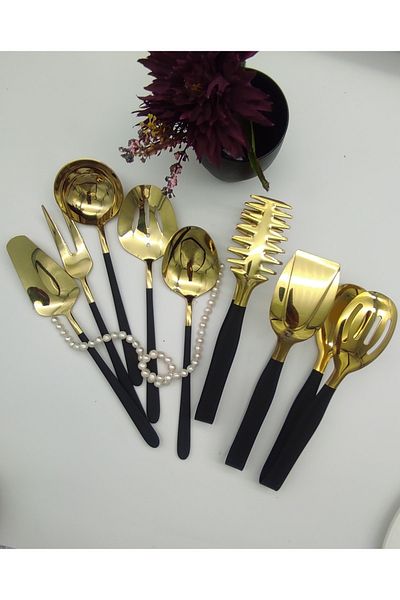 BRONDOFF Black Gold 8 Piece Table Sauce Set